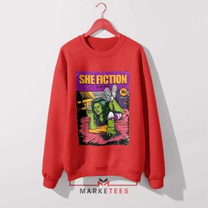 She-Hulk Smash Pulp Fiction Red Sweatshirt