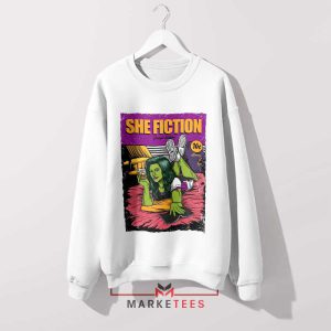 She-Hulk Smash Pulp Fiction White Sweatshirt