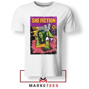 She-Hulk Smash Pulp Fiction White Tshirt