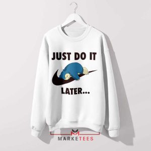 Sleepy Giant Poke-rest Nike Just Do It White Sweatshirt