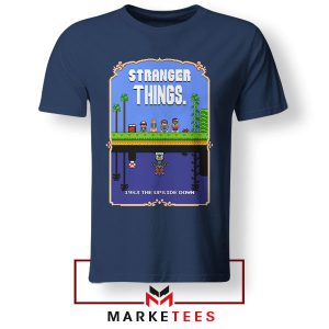 Super Strange Things the Upside Down Navy Tshirt