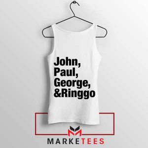 The Fab Four All You Need is Love White Tank Top