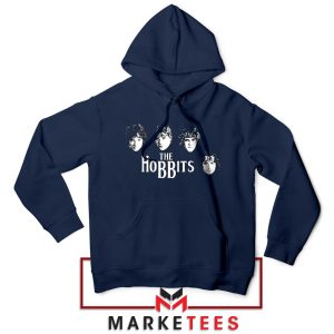 The Hobbit 4 Characters Rock Band Navy Hoodie