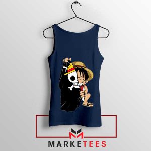 The Pirate King's Thread Luffy Navy Tank Top