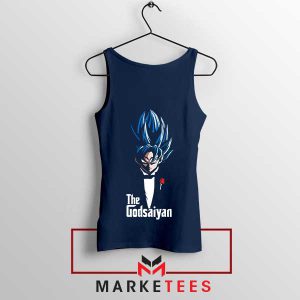 The Saiyan Godfather Dragon Ball Mafia Black Tank Top