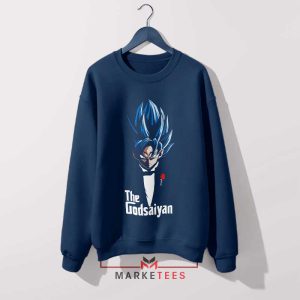 The Saiyan Godfather Dragon Ball Mafia Navy Sweatshirt