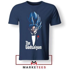 The Saiyan Godfather Dragon Ball Mafia Navy Tshirt