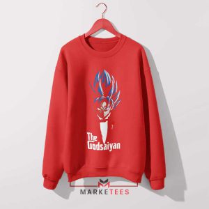 The Saiyan Godfather Dragon Ball Mafia Red Sweatshirt