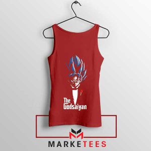 The Saiyan Godfather Dragon Ball Mafia Red Tank Top