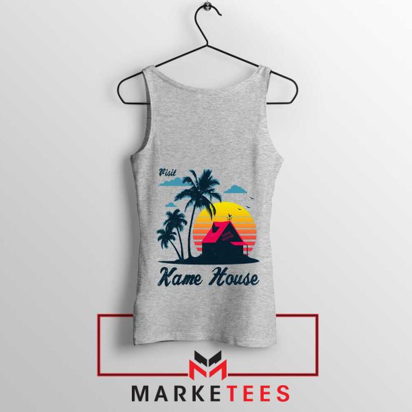 Visit Master Roshi Kame House Grey Tank Top