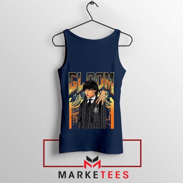 Wednesday Addams DOOM Classic Navy Tank Top