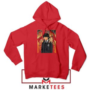 Wednesday Addams DOOM Classic Red Hoodie