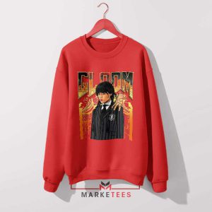 Wednesday Addams DOOM Classic Red Sweatshirt