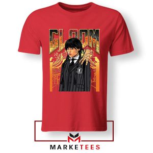 Wednesday Addams DOOM Classic Red Tshirt