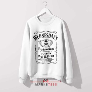 Wednesday Addams Tennessee Whiskey White Sweatshirt