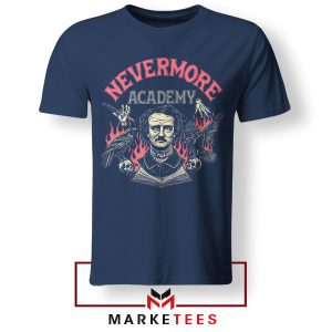 Wednesday Netflix Nevermore Academy Navy Tshirt