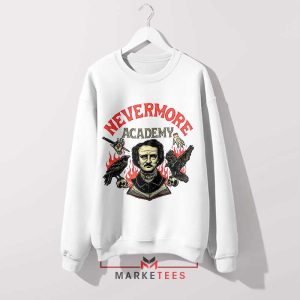 Wednesday Netflix Nevermore Academy White Sweatshirt