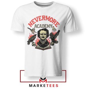 Wednesday Netflix Nevermore Academy White Tshirt