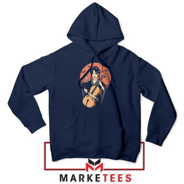 Wednesday's Web Of Whimsy Navy Hoodie