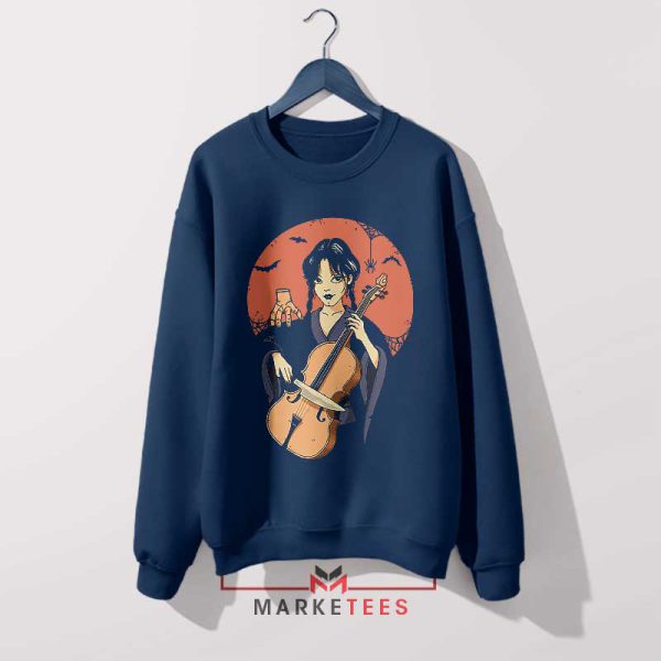 Wednesday's Web Of Whimsy Navy Sweatshirt