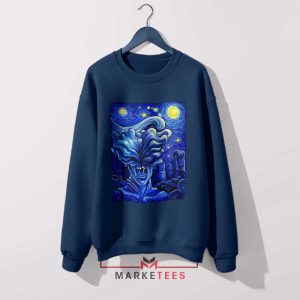 Zombie Apocalypse Starry Night Navy Sweatshirt