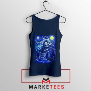 Zombie Apocalypse Starry Night Navy Tank Top