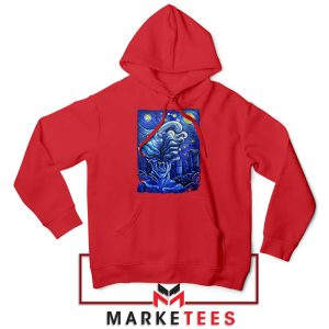 Zombie Apocalypse Starry Night Red Hoodie