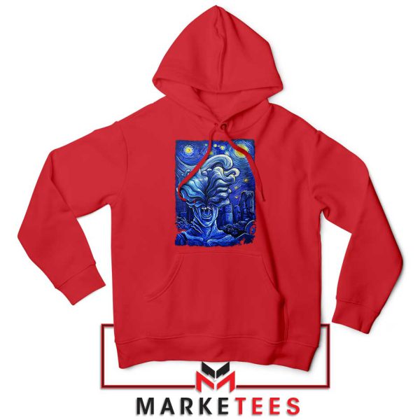 Zombie Apocalypse Starry Night Red Hoodie