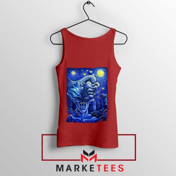 Zombie Apocalypse Starry Night Red Tank Top