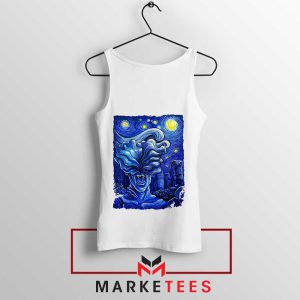 Zombie Apocalypse Starry Night White Tank Top