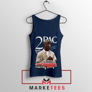 All Eyez on Me 2Pac Vintage Navy Tank Top