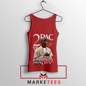 All Eyez on Me 2Pac Vintage Red Tank Top