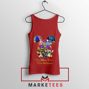 Baby Yoda and Friends Disney Anniversary Red Tank Top