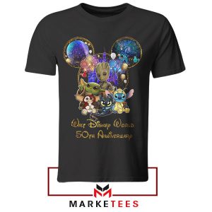 Baby Yoda and Friends Disney Anniversary Tshirt