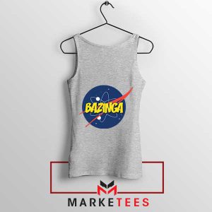 Bazinga! NASA Space Geek Grey Tank Top