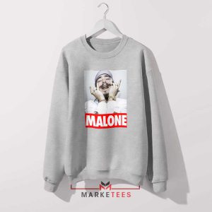 Better Now Post Malone Mask Grey Sweatshirt