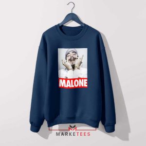 Better Now Post Malone Mask Navy Sweatshirt