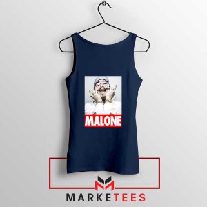 Better Now Post Malone Mask Navy Tank Top