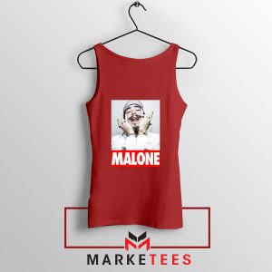 Better Now Post Malone Mask Red Tank Top