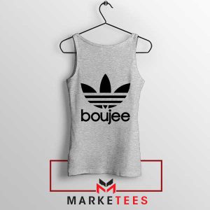 Boujee Vibes Only Adidas Grey Tank Top