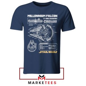 Build Your Own Falcon Star Wars Navy Tshirt