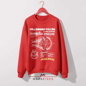 Build Your Own Falcon Star Wars Red Sweatshirt