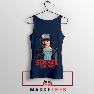 Camp Know Where Dustin Navy Tank Top