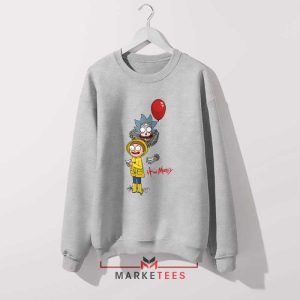 Get Schwifty Pennywise and Morty Grey Sweatshirt