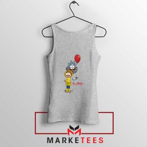 Get Schwifty Pennywise and Morty Grey Tank Top