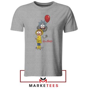 Get Schwifty Pennywise and Morty Grey Tshirt