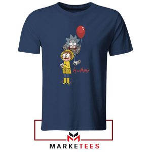 Get Schwifty Pennywise and Morty Navy Tshirt