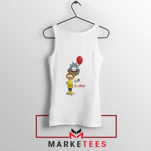 Get Schwifty Pennywise and Morty White Tank Top