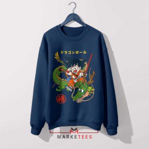 Goku and Shenron Ultimate Power Navy Sweatshirt