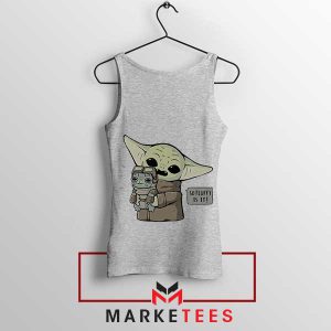 Grogu And Anzellans Mandalorian 3 Grey Tank Top